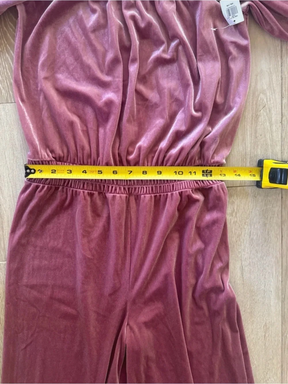 NWT Old Navy Girls Pink Velour Puff Sleeve Jumpsuit XXL 18